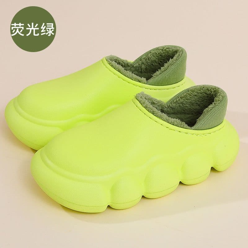 image-Cotton Home Slippers Indoor Warm Plush EVA Sole Men Women