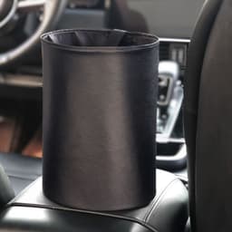 image-Kiss the Rain Car Trash Can Leather Waterproof Foldable Storage Bag