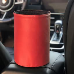 image-Kiss the Rain Car Trash Can Leather Waterproof Foldable Storage Bag