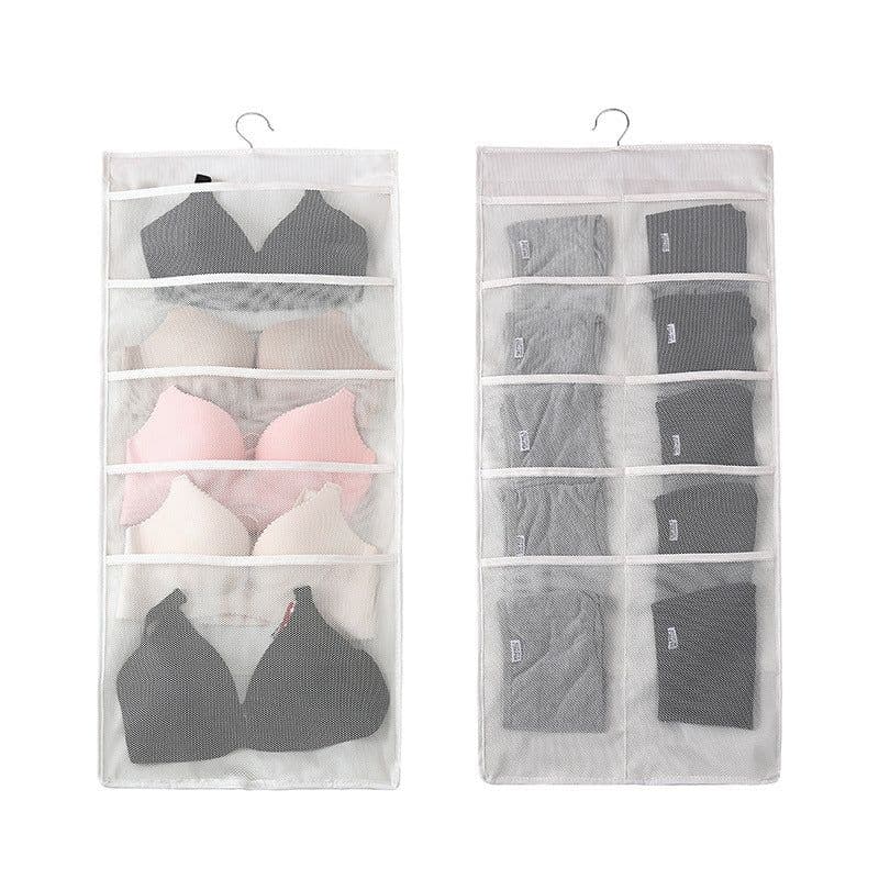 image-Hanging Wardrobe Organizer for Underwear Bra Socks Storage Bag