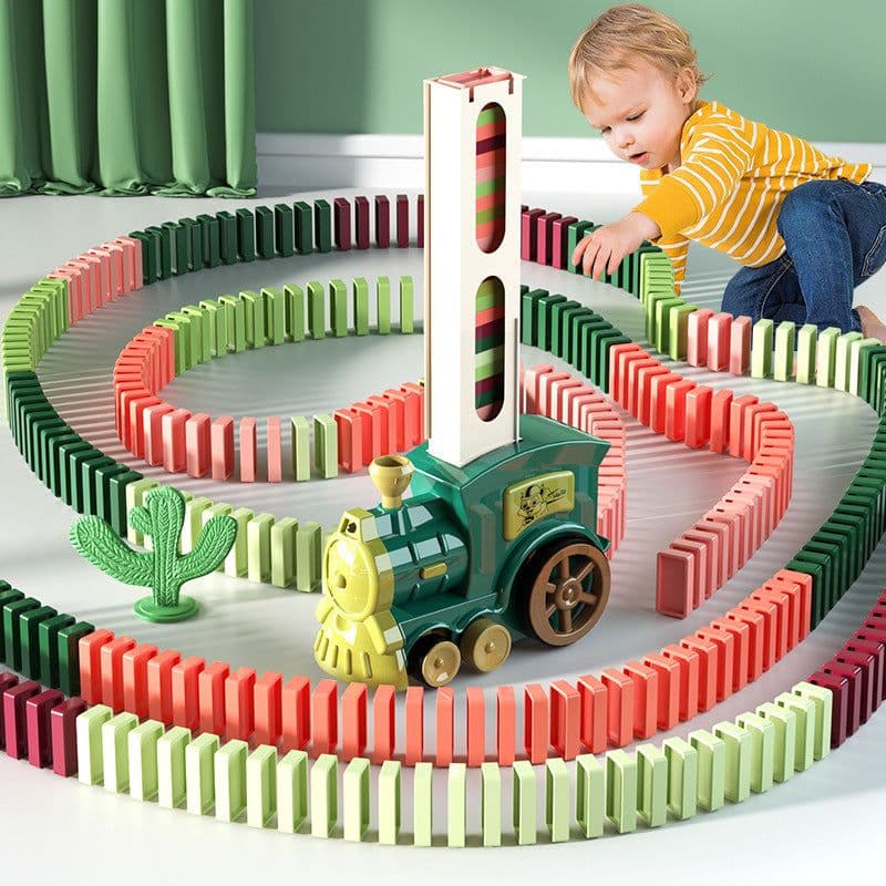 image-Nursery Electric Domino Train Building Blocks Toy Set