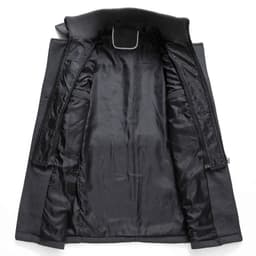 image-Men's Business Woolen Coat Double-Neck Winter Fashion Overcoat