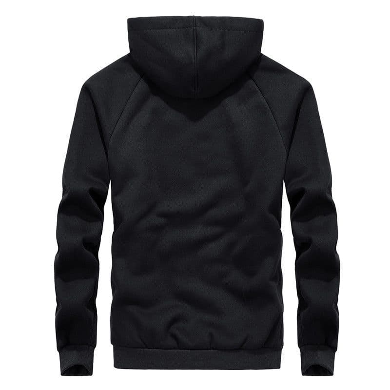image-Men's Hooded Fleece Cardigan Jacket