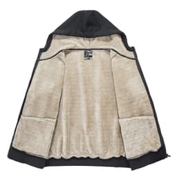 image-Men's Hooded Fleece Cardigan Jacket