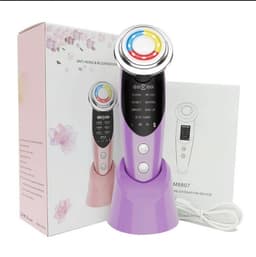 image-EMS Ion Facial Beauty Device with LED Light Therapy 5 Modes