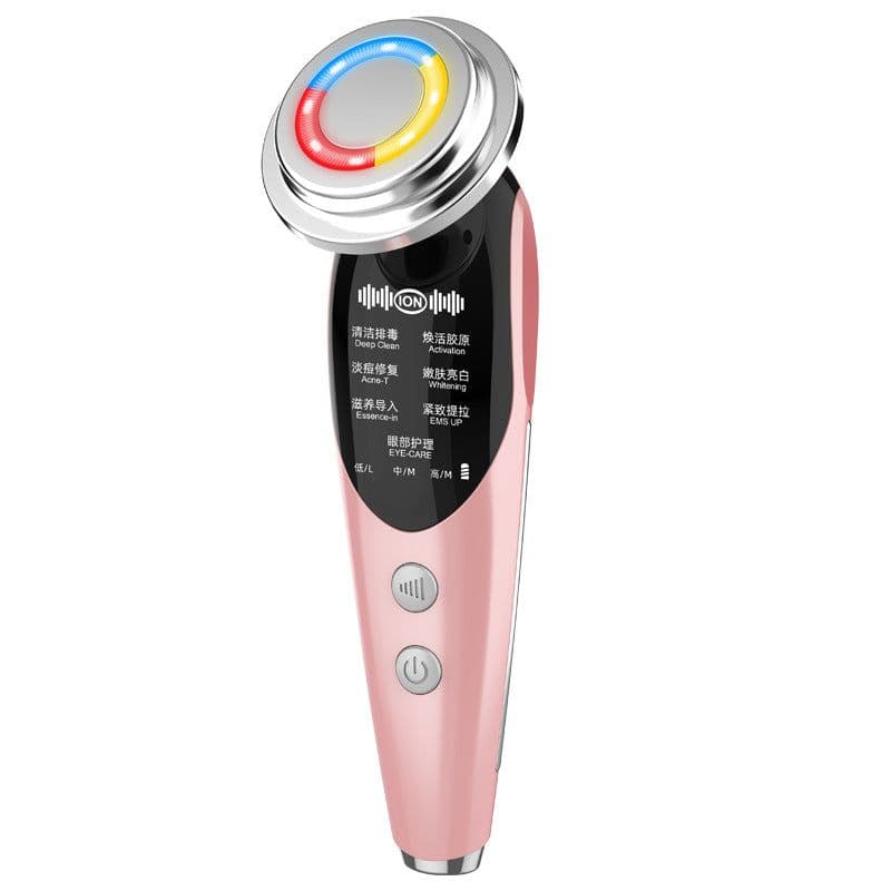 image-EMS Ion Facial Beauty Device with LED Light Therapy 5 Modes