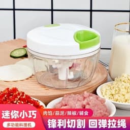 image-Manual Garlic Crusher Peeler Chopper 500ml Large Capacity