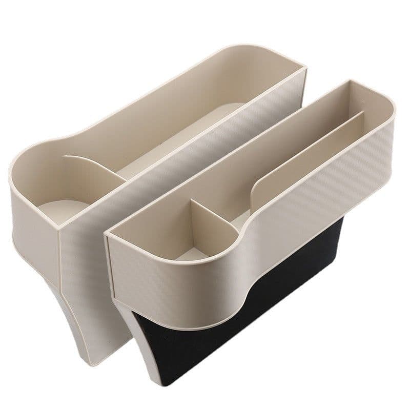 image-Car Seat Gap Storage Box Organizer Cup Holder Black