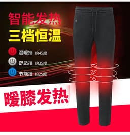image-Tovinis Men's USB Heated Fleece Pants Winter Thermal Trousers