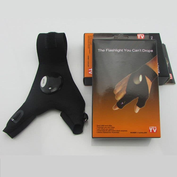 image-LED Fishing Gloves with Light - Half-Finger Rechargeable Glow