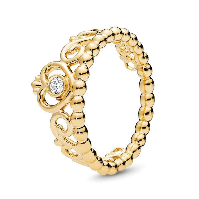 image-Women's Rose Gold Crown Ring R003