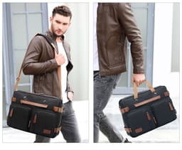 image-Coolbell Business Backpack 15.6 17.3 Inch Nylon Canvas