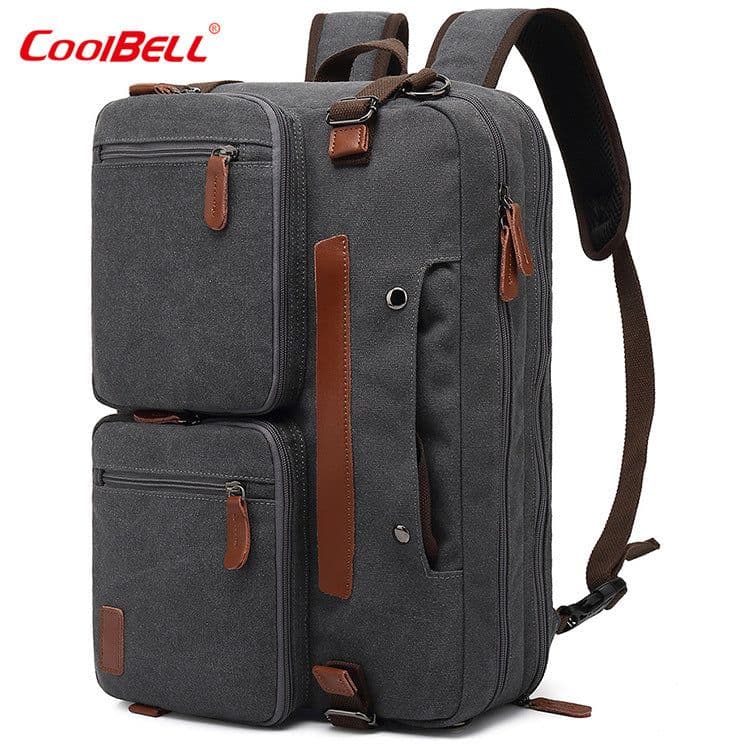 image-Coolbell Business Backpack 15.6 17.3 Inch Nylon Canvas