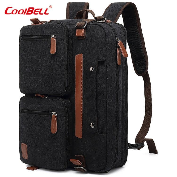 image-Coolbell Business Backpack 15.6 17.3 Inch Nylon Canvas