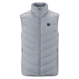 image-Heated Vest Men Women Electric Warming Jacket Stand Collar Zip