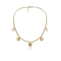 image-Butterfly Pendant Necklace Silver Alloy Chain Women's Jewelry