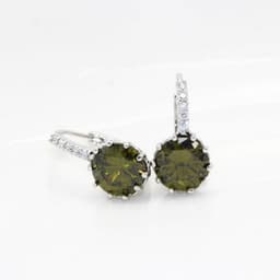 image-Crystal Zircon Earrings Korean Style Alloy Multicolor Women