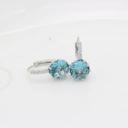 image-Crystal Zircon Earrings Korean Style Alloy Multicolor Women