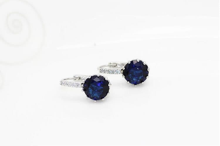 image-Crystal Zircon Earrings Korean Style Alloy Multicolor Women