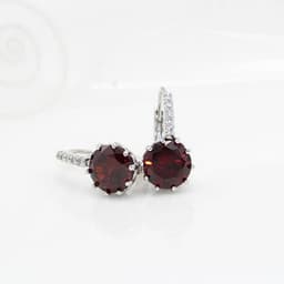 image-Crystal Zircon Earrings Korean Style Alloy Multicolor Women