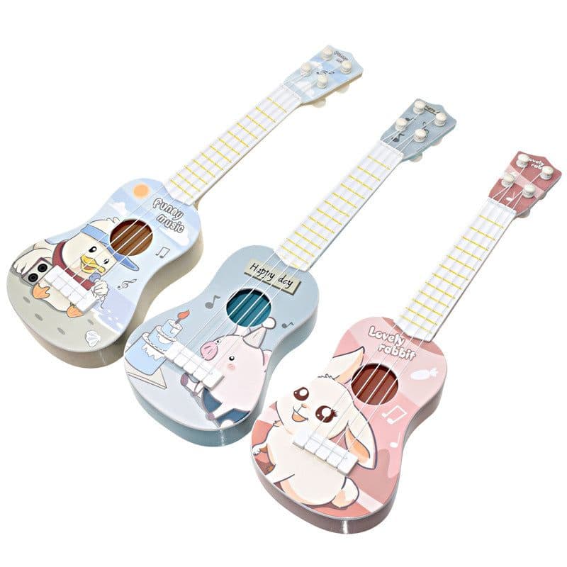 image-Children's Ukulele Mini Four-String Playable Musical Toy
