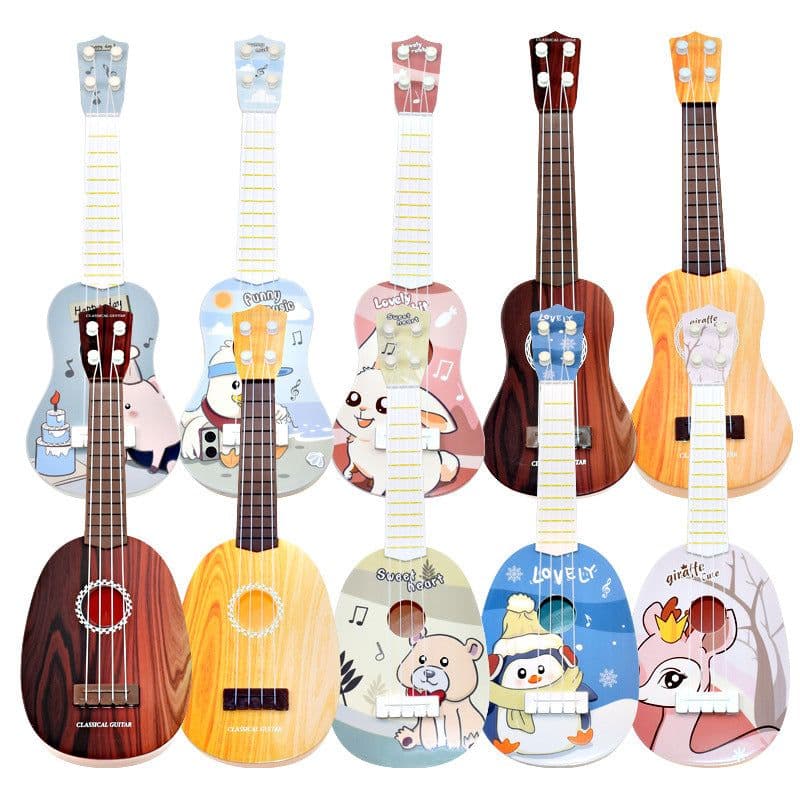 image-Children's Ukulele Mini Four-String Playable Musical Toy
