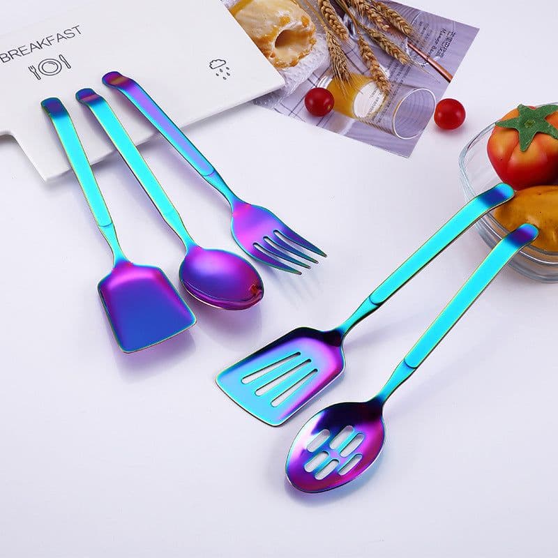 image-Stainless Steel Western Food Spoon Set 5-Piece