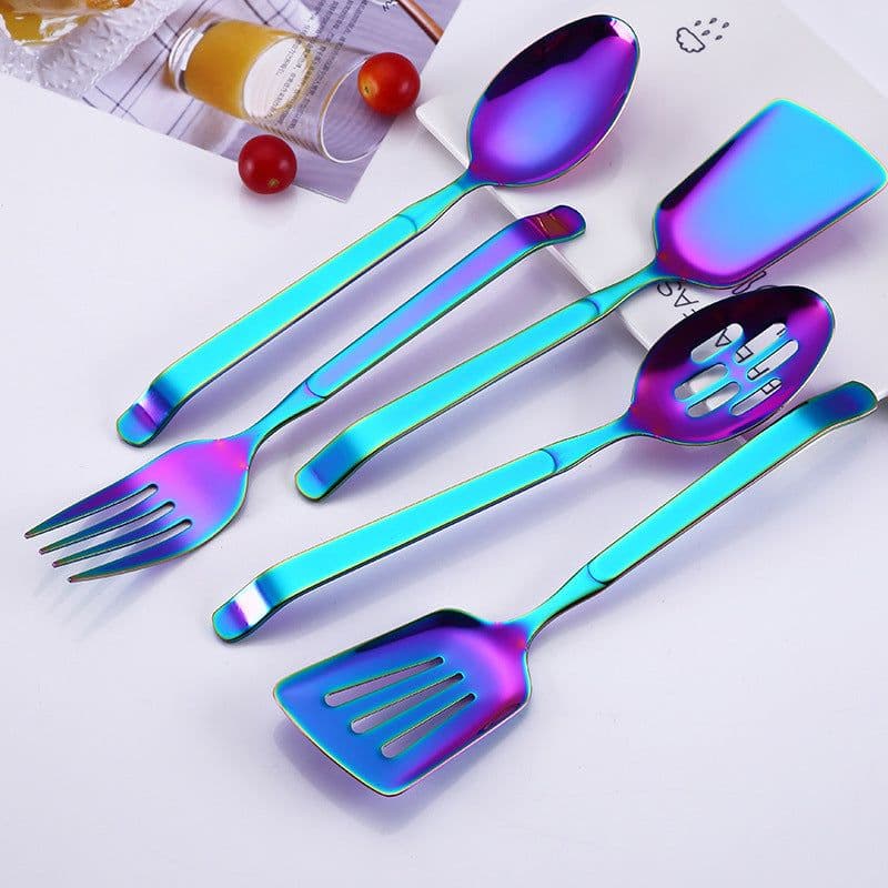 image-Stainless Steel Western Food Spoon Set 5-Piece