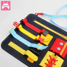 image-Busy Board Felt Dressing Learning Toy for Kids 4-6 Years