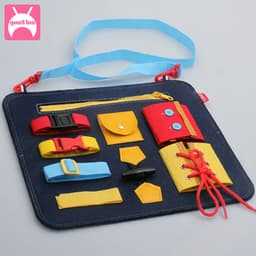 image-Busy Board Felt Dressing Learning Toy for Kids 4-6 Years