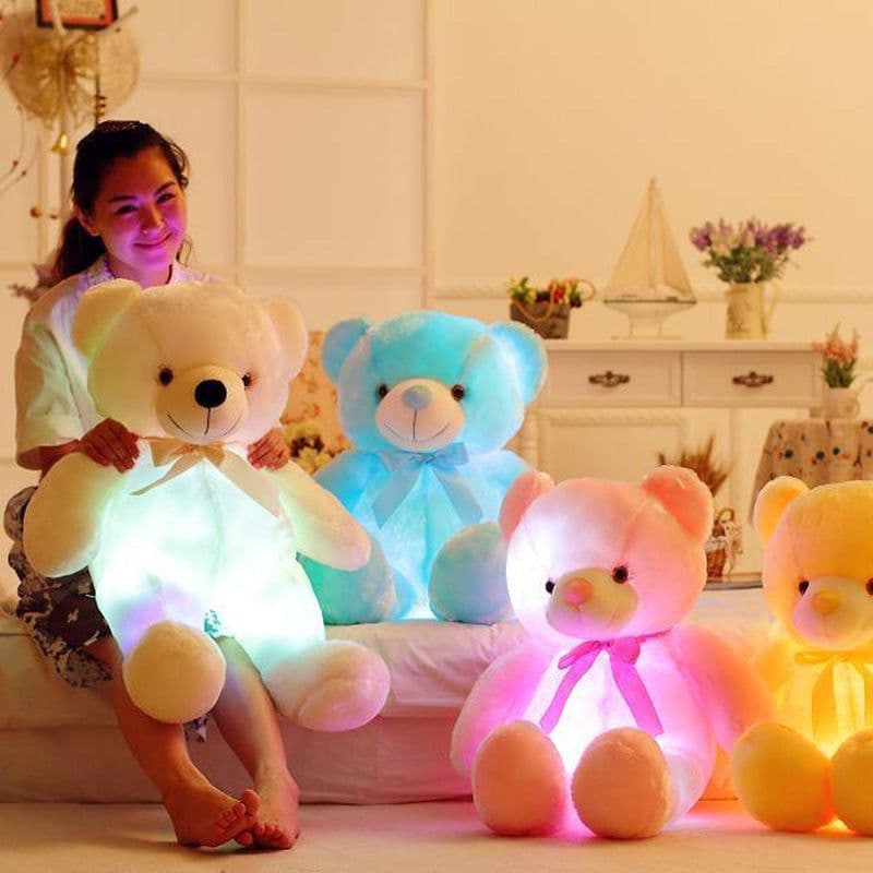 image-Luminous Music Recording Teddy Bear Plush Toy Birthday Gift