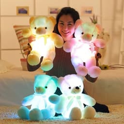 image-Luminous Music Recording Teddy Bear Plush Toy Birthday Gift