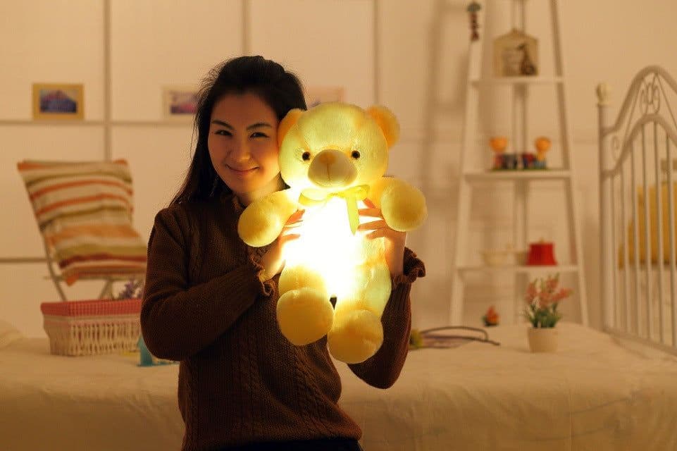 image-Luminous Music Recording Teddy Bear Plush Toy Birthday Gift