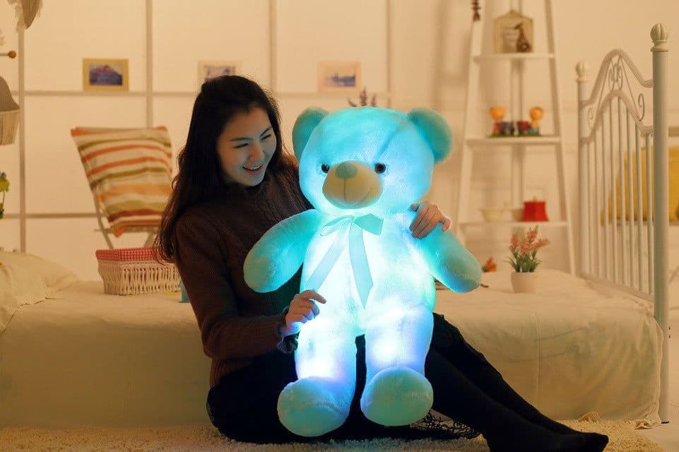 image-Luminous Music Recording Teddy Bear Plush Toy Birthday Gift
