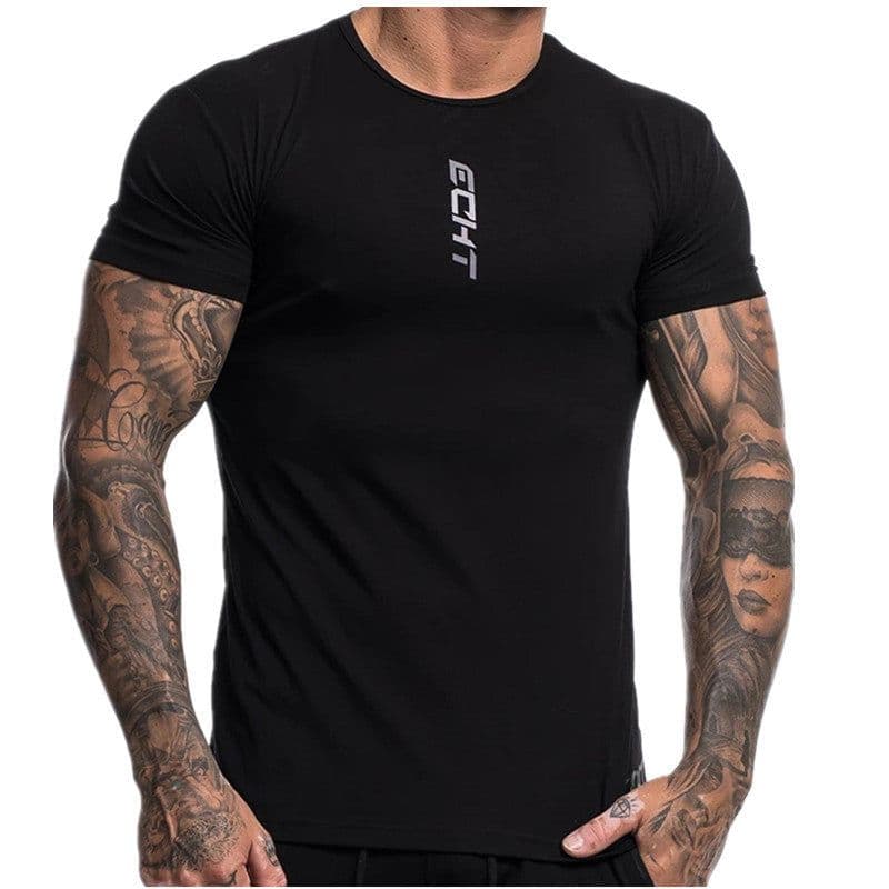 image-Cross-border Round Neck Sports Short Sleeve T-shirt
