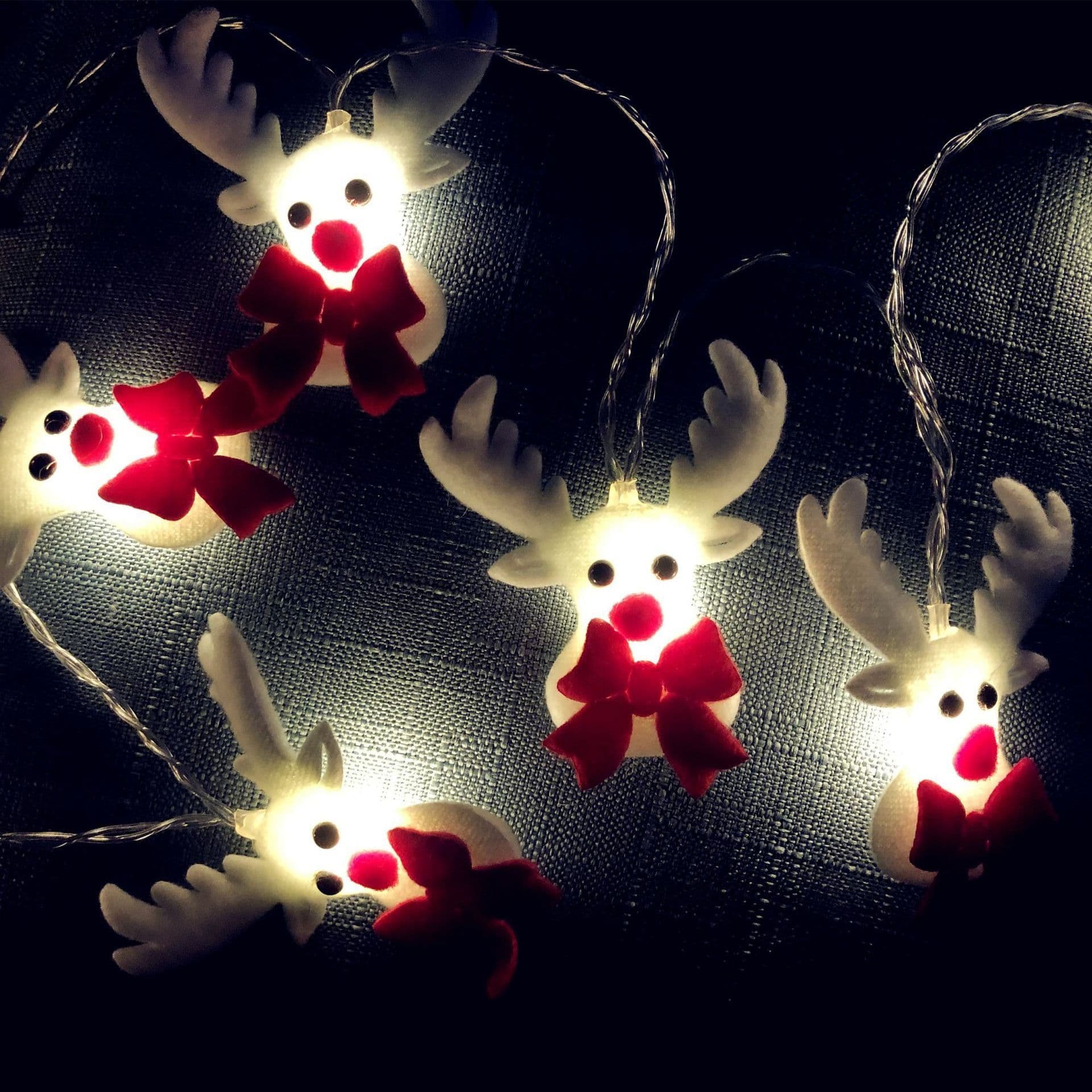 image-LED Christmas Snowman String Lights 20LED 3M Holiday Decor USB