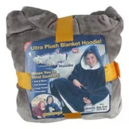 image-Hooded Fleece Blanket Hoodie Wearable Throw Pajamas