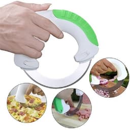 image-Rolling Pizza Cutter Multi-Function Vegetable Chopper
