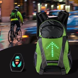image-Bicycle LED Turn Signal Backpack with Wireless Remote Control