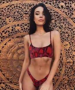 image-Leopard Print Bikini Swimsuit with Steel Support Skirt Style