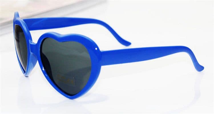 image-Special Effect Heart-Shaped Light Glasses White Frame