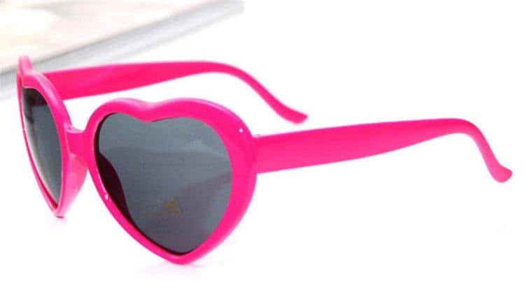 image-Special Effect Heart-Shaped Light Glasses White Frame
