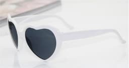 image-Special Effect Heart-Shaped Light Glasses White Frame