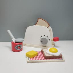 image-Wooden Kitchen Toy Set Simulation Cooking Playset for Kids