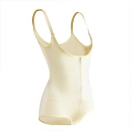 image-Nylon Shapewear Bodysuit with Zipper - Hip Lift Body Shaper