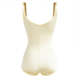 image-Nylon Shapewear Bodysuit with Zipper - Hip Lift Body Shaper