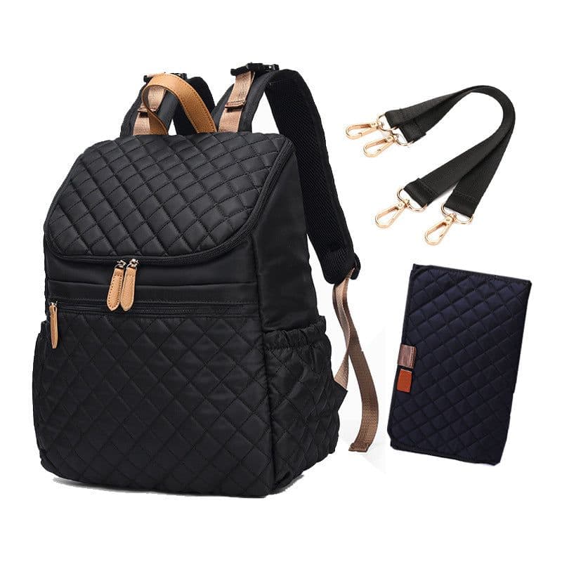 image-Multifunctional Waterproof Nylon Mommy Bag Backpack