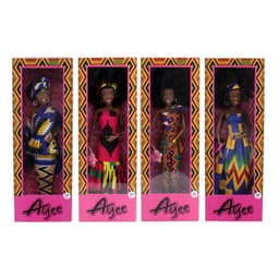 image-12.5 inch Black Skin Girl Doll with Curly Hair Flexible Joints