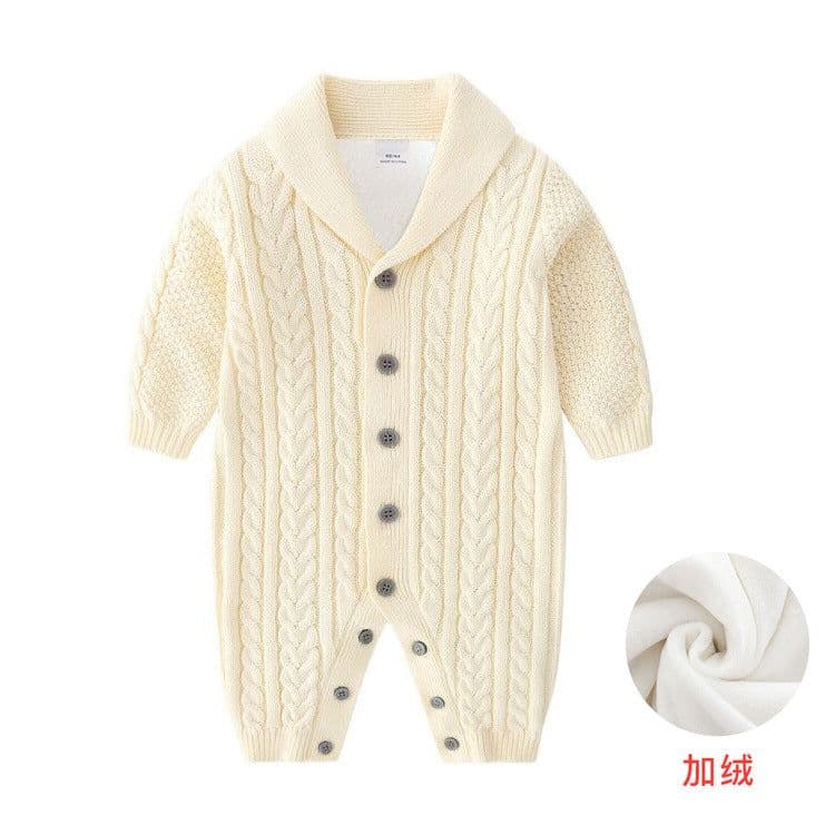 image-Berrytime Baby Boy Knit Romper Long Sleeve Cotton Jumpsuit