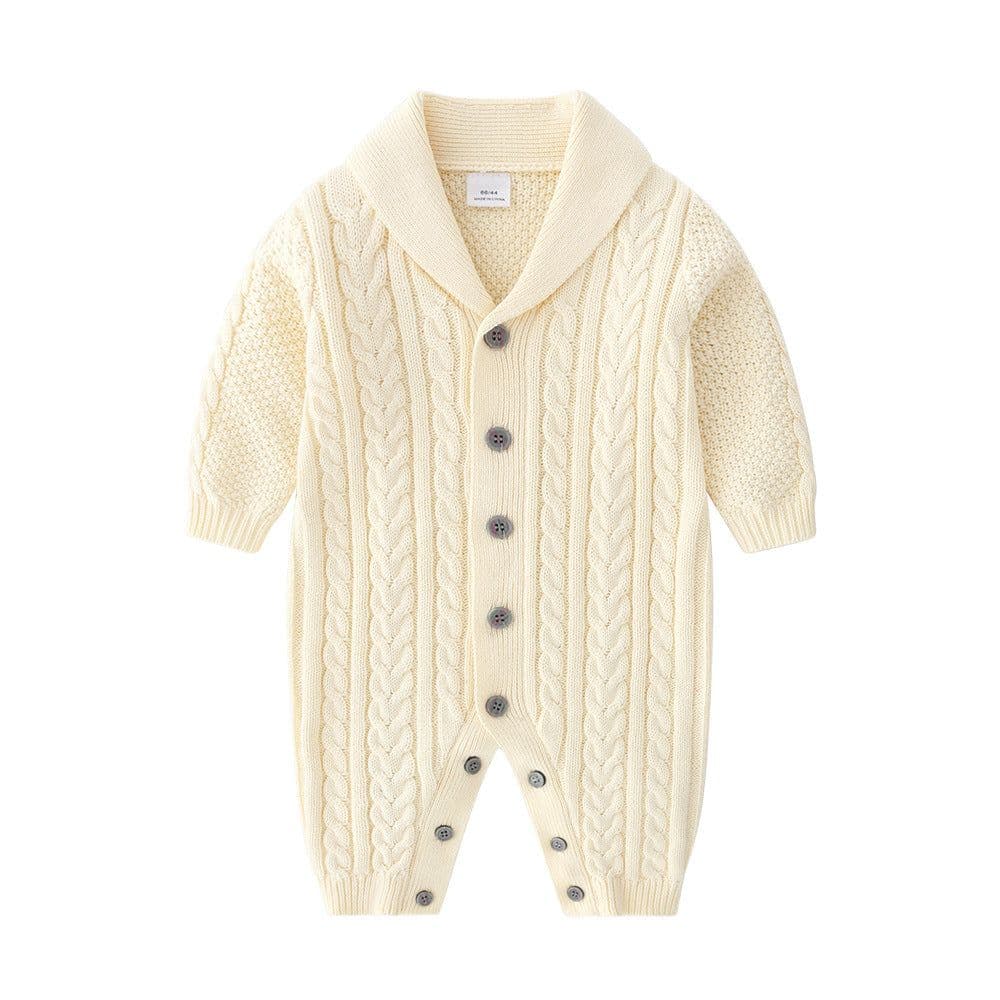 image-Berrytime Baby Boy Knit Romper Long Sleeve Cotton Jumpsuit